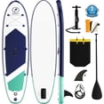 thumbnail image 1 of LHBcraft Inflatable Stand Up Paddle Board with SUP Accessories and Backpack Paddle Boards for Adults. Non-Slip Deck, Wide Stance, Bottom Fin, Double Action Pump, 1 of 7