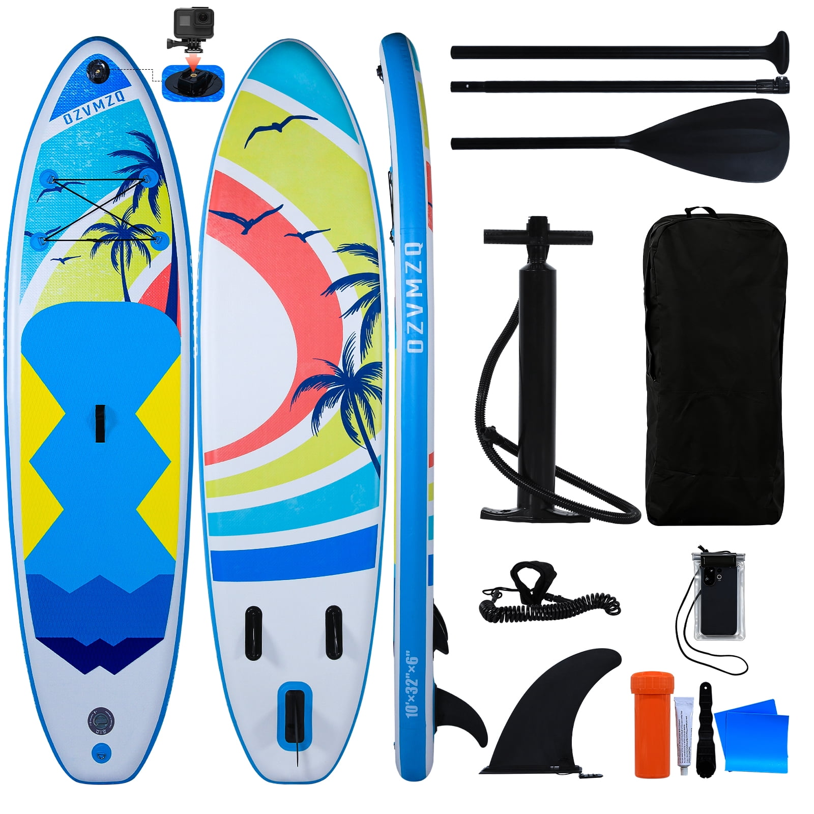 Inflatable Stand Up Paddle Board 10’Sizes Complete SUP Kit Ultra-Stable Non-Slip Comfort Deck Design for All Skill Levels on Lakes & Ocean