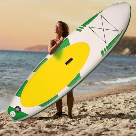 Naipo Inflatable Stand Up Paddle Board 10FT Paddle Board with Fast Pumping Carry Bag Versatile for Most Users Avocado Green