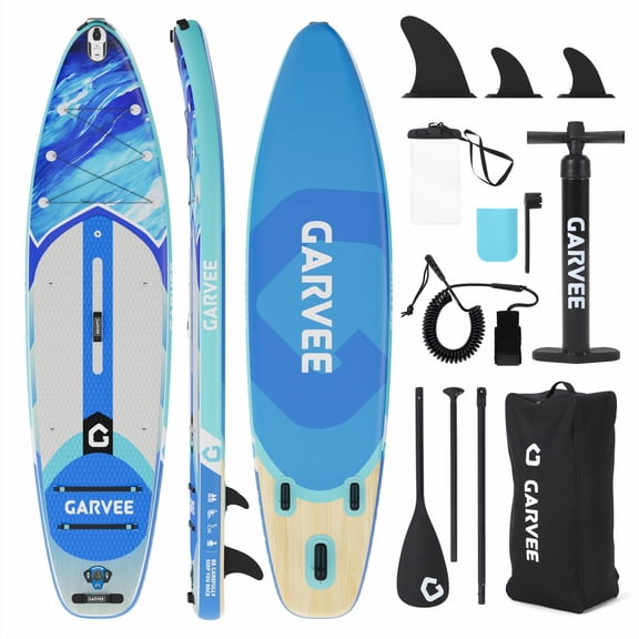 Inflatable Stand Up Paddle Board, 450 LBS Wide SUP with Camera Mount & Full Accessories for Beginners