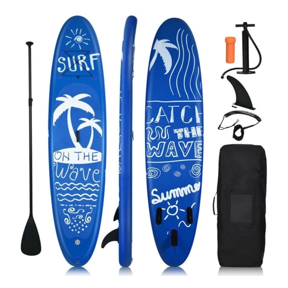 Inflatable Stand Up Paddle Board 9.8ft, Adjustable SUP with Backpack, Pump & Leash