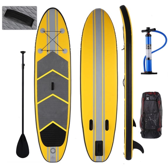 Inflatable Stand Up Paddle Board ISUP with Adjustable Paddle Backpack/Package Hand Pump btc, 10'(6"Thick) VAF