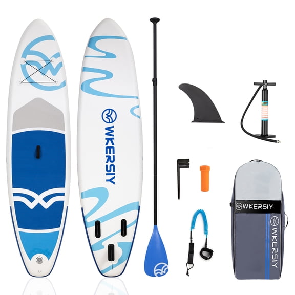 Inflatable Stand Up Paddle Board Non-Slip SUP for All Skill Levels Surf Board with Air Pump Carry Bag Leash Standing Boat for Youth & Adult