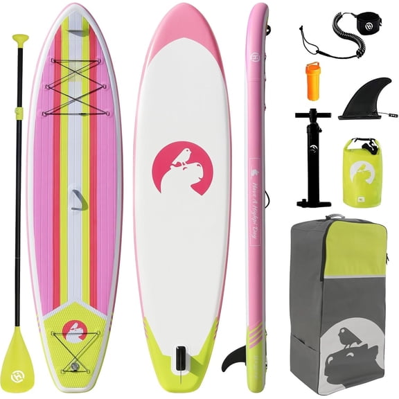 Inflatable Stand Up Paddle Board for Youth and Adults - Wide Sup with Accessories, Blow Up Paddleboard for Surfing, Fishing, Yoga &
