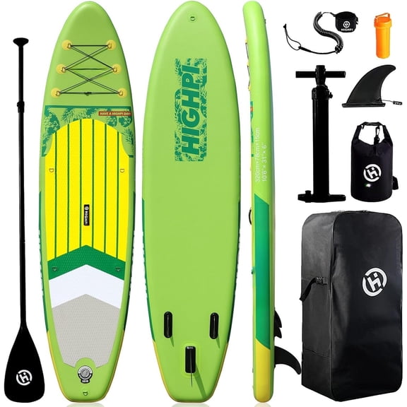 Inflatable Stand Up Paddle Board for Youth and Adults - Wide Sup with Accessories, Blow Up Paddleboard for Surfing, Fishing, Yoga &