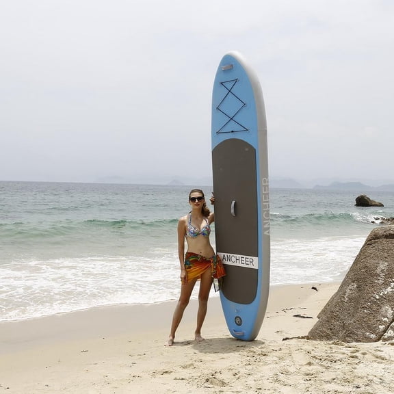 Inflatable Stand Up Paddle Board iSUP with Adjustable Paddle Backpack Pump, 10ft VAF