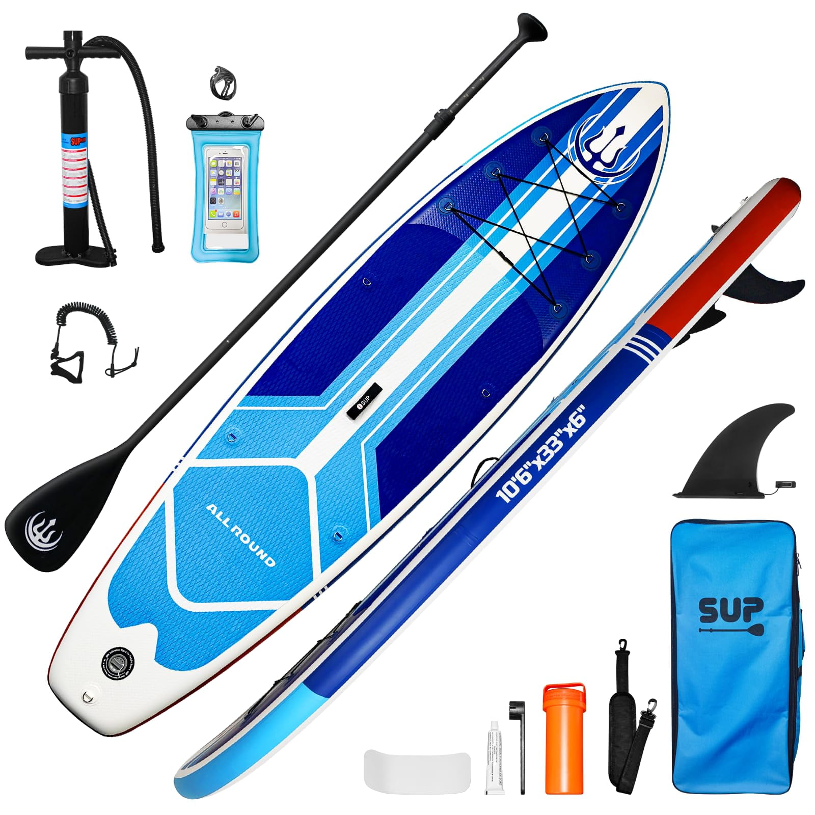 Inflatable Stand Up Paddle Boards, with SUP Paddle Board Accessories, Wide Stable Design, Non-Slip Comfort Deck for Youth & Adults