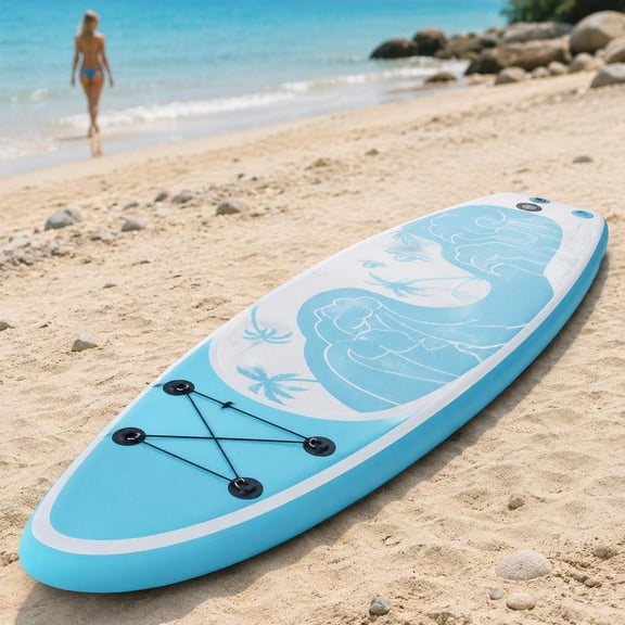 Inflatable Stand up Paddle Board, 10/11 Ft SUP Board with Pump, Pressure Gauge, Triple Fins and Carry Backpack