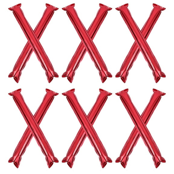 Inflatable Stick Cheer Props Make Decision Basketball Toy Blow up Cheering Sticks Clappers Noisemakers 12 Pcs