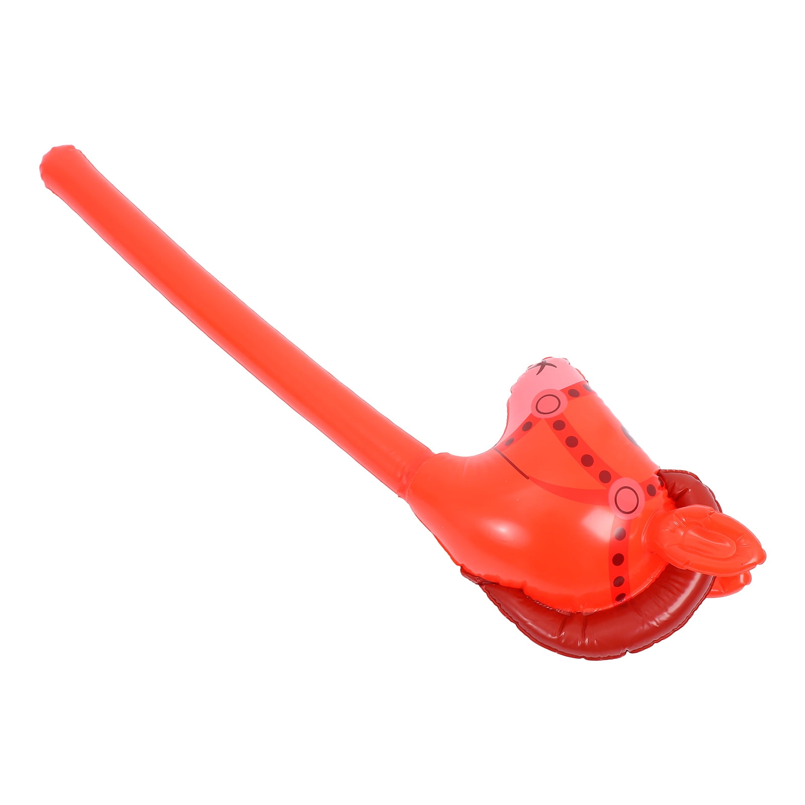 12-Pack Inflatable Stick Horse Balloons – Horse Head On A Stick For Party Decor & Play (Red & Pink)