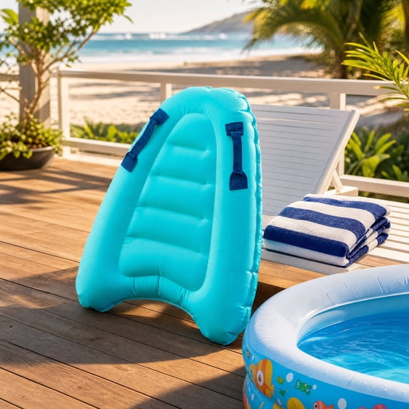 Inflatable Surf Board Portable Swimming Body Board With Handles Blow Up Float Board Learn To Swim Summer Fun Pool Beach Water Game Playthings