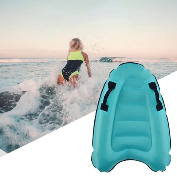 Inflatable Surfboard PVC Bodyboard with Handles,Lightweight Portable Foldable Float Board,for Beach Pool Swimming Paddleboarding