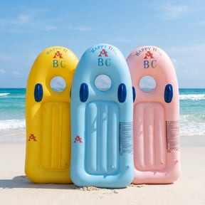Inflatable Surfboard with Handles, Heavy Duty PVC Floating Swim Board for Pool, Lake & Beach, Portable Summer Water Fun for Family & Adults
