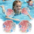 thumbnail image 1 of Inflatable Swim Arm Bands with Sparkle Sequins, Flower Pattern Floating Water Wings for Swimming Training, Adorable Summer Pool Floaties, 1 of 9