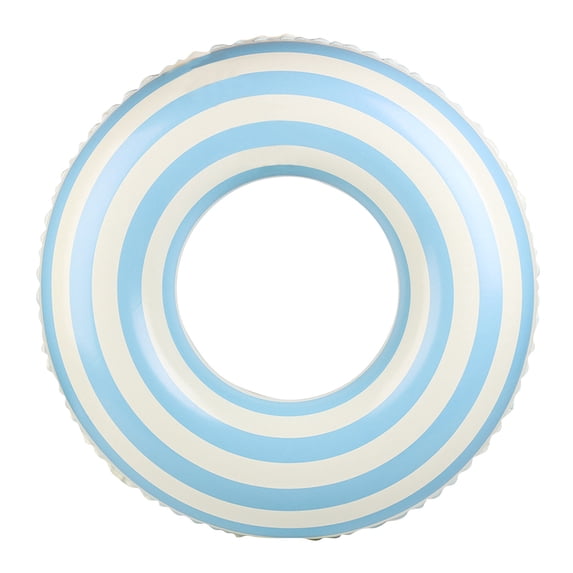 Inflatable Swim Ring Vintage Striped Pool Float Classic Underarm Floating Tube for Summer Water Fun Outdoor Beach