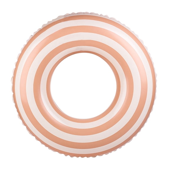 Inflatable Swim Ring Vintage Striped Pool Float Classic Underarm Floating Tube for Summer Water Fun Outdoor Beach