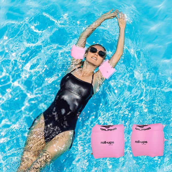 Inflatable Swimming Arm Floaties for Adults Training - 2 Pack Water Flotation Sleeves for Pool and Beach