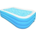 thumbnail image 1 of Inflatable Swimming Pool 120" X 72" X 22" Blow up Pool Full Sized Inflatable Pools Kiddie Toddler Family Backyard Pools for Adults Kids Age 3 + Light Blue, 1 of 6