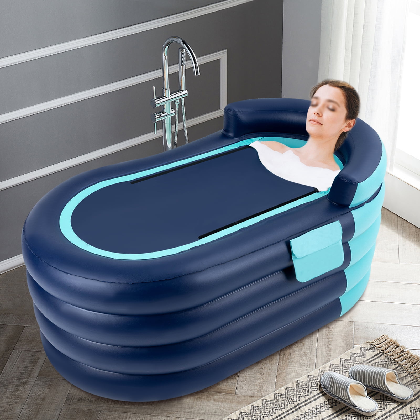 Inflatable Swimming Pool, 33.0755.1129.13in, PVC Material, 4 Chambers ...
