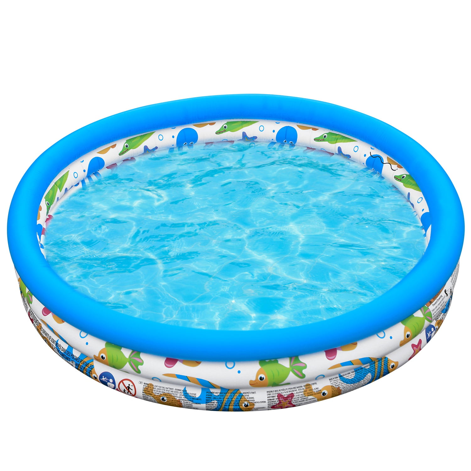 Inflatable Swimming Pool - 48x10in, Foldable for Family Use - Walmart.com