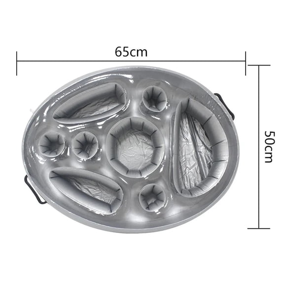 Inflatable Swimming Pool Beer Table Cooler Floating Bar Tray Pool Mattress Water Food Beverage Holder Swimming Accessory