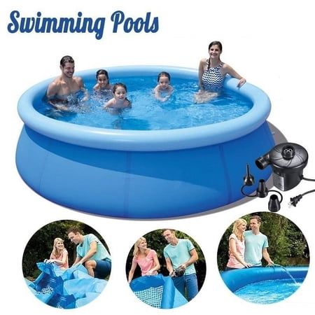 Inflatable Swimming Pool for Kids & Adults - 10 Ft x 30 In Large Inflatable Pool with Air Pump Suitable for Backyard Garden Patio Summer Water Play Party Outdoor