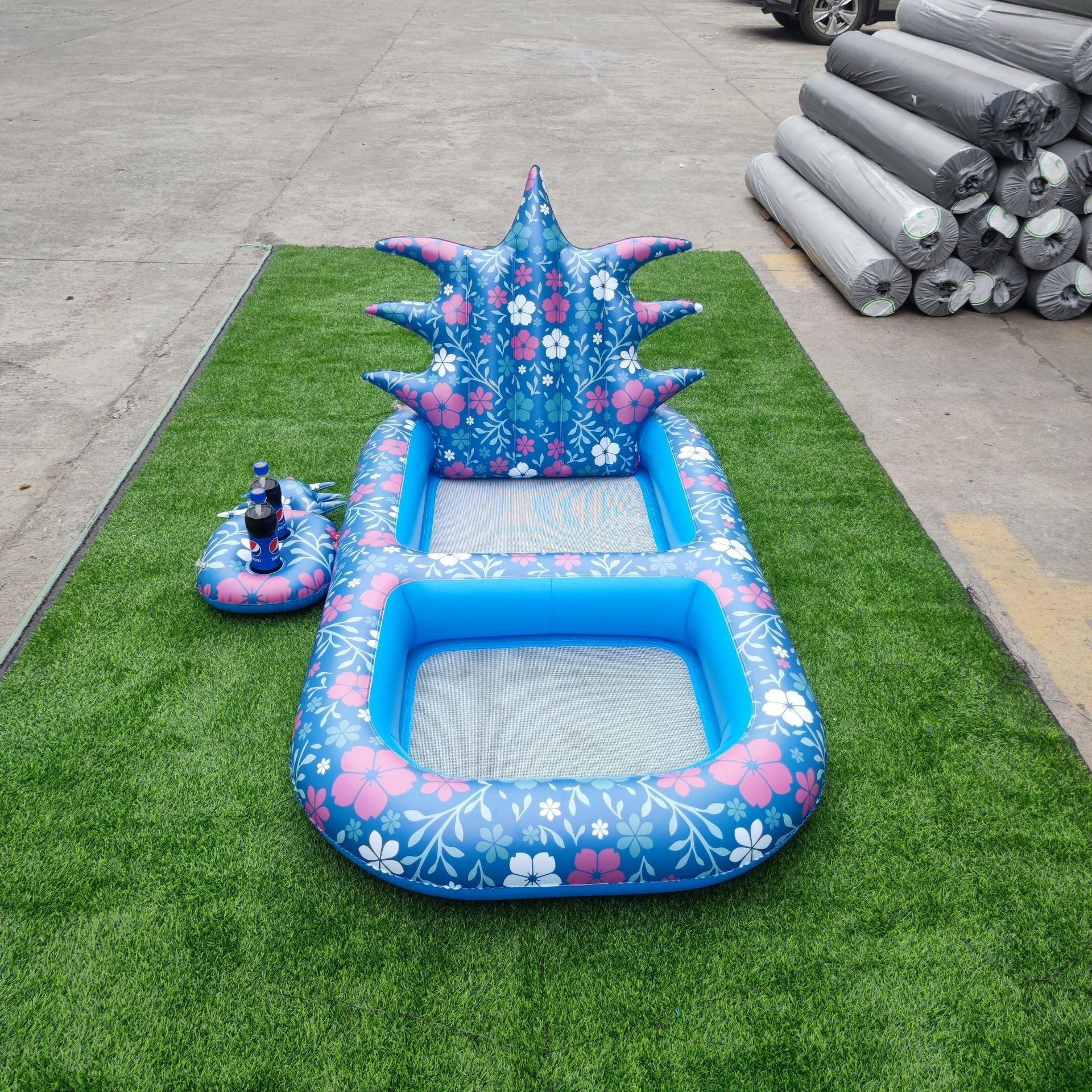 Inflatable Swimming Pool Pineapple Floating Row Air Cushion Bed Summer ...