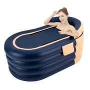 Inflatable Swimming Pool with Ergonomic Backrest, 220 lbs Capacity, Wireless Air Pump, Foldable Design, PVC, Easy to Clean and Portable