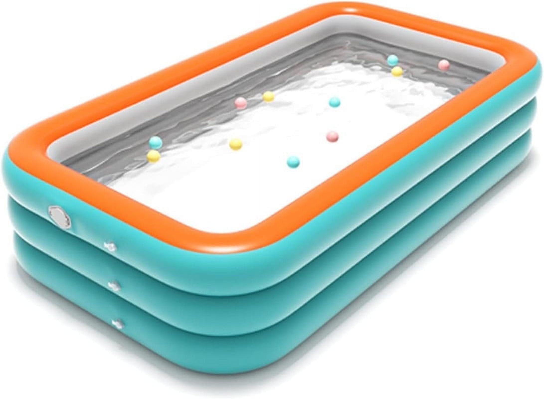 Inflatable Swimming Pools, Rectangular Inflatable Swimming Pool for Kids, Family Blow up Pool, Lounge Inflatable Pool for Backyard Garden Outdoor, Easy to Inflatable