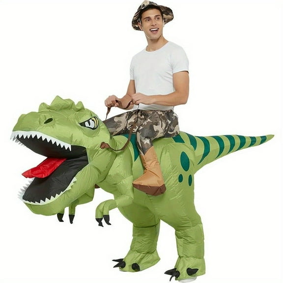 Dinosaur inflatable costumes, Halloween role-playing costumes, suitable for adult funny inflatable party decoration costumes - cute and funny costumes for parties, Halloween, and events