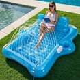 thumbnail image 1 of Inflatable Tanning Pool Lounger Float, 80" x 66"Pool Floats Adult with Automatic Spray Cooling, 5 in 1 Suntan Tub Raft , Sunbathing Bed Lounge for Pool Party Yard Tanning Summer Gift, 1 of 14