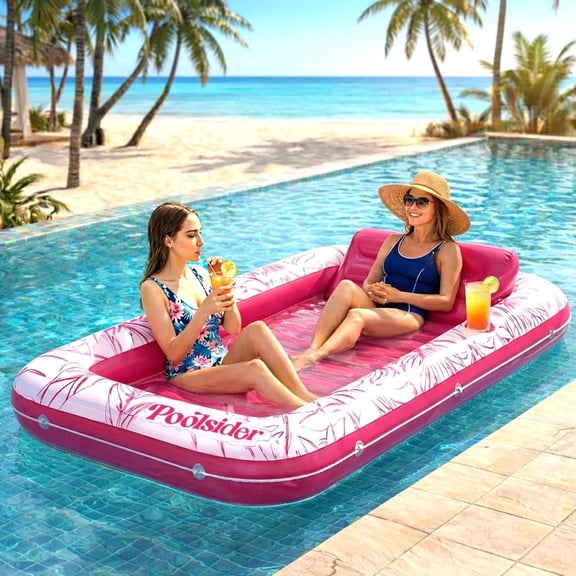 Inflatable Tanning Pool Lounger |Large Inflatable Tanning Bed for Adults -4 in 1 Multipurpose Sunbed Tub | Pool Floats Adults