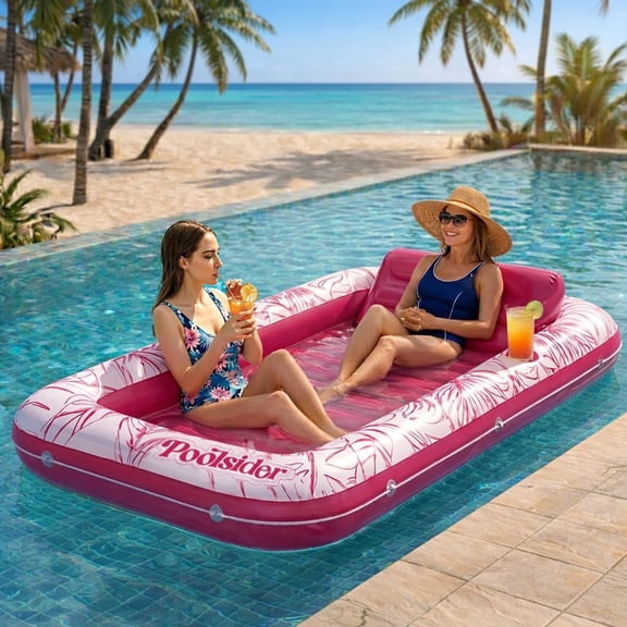 Inflatable Tanning Pool Lounger |Large Inflatable Tanning Bed for Adults -4 in 1 Multipurpose Sunbed Tub | Pool Floats Adults