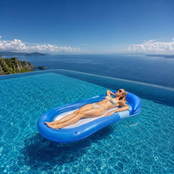 Inflatable Tanning Pool Rafts for Tanning, Piscina Inflable Para Adultos Lounge Rafts Toys, Thicken Pool Float for Backyard Lake Water Party