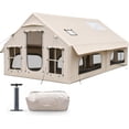 Inflatable Tent for Camping 8-12 Person, 4 Season Family Glamping Tent ...