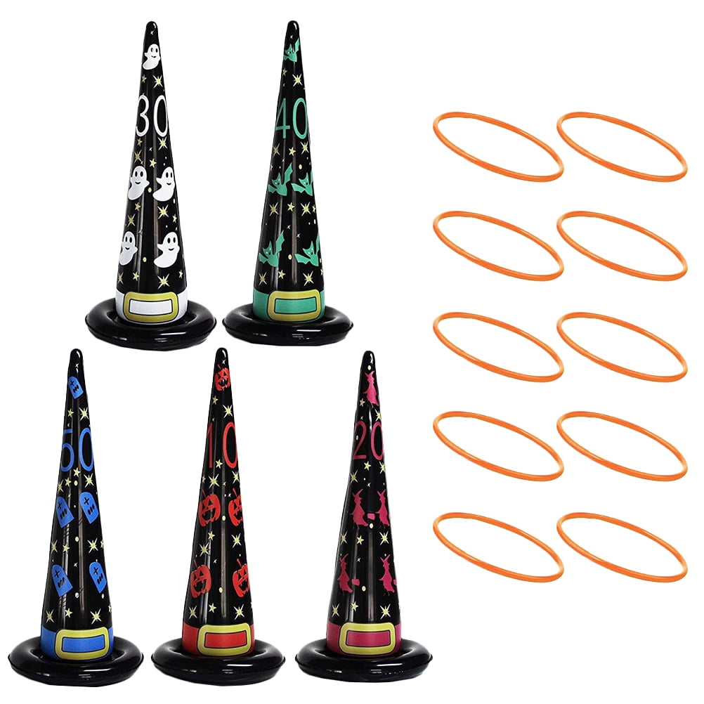 Inflatable Throwing Ring Toss Water Game Halloween outside Toy Kids