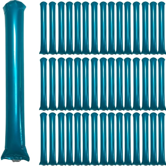 Inflatable Thunder Sticks,Plastic Clapper,Round Head Cheering Sticks,Team Spirit Boom Sticks, Sports Cheer Tools, Event Noise Maker,Game and Party Essential (Metallic Blue)