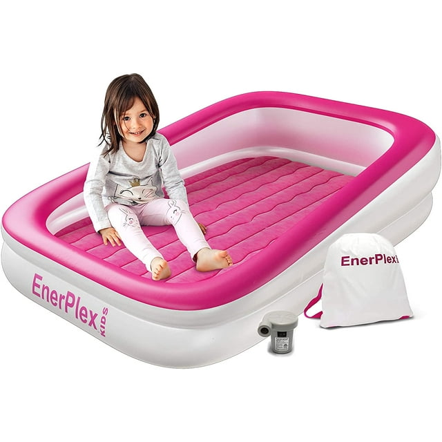 Inflatable Travel Bed with High Speed Pump, Portable Air Mattress for
