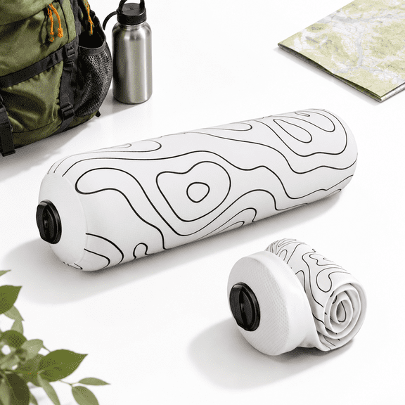 Inflatable Travel Foam Roller For And Support (topo Gray 15")