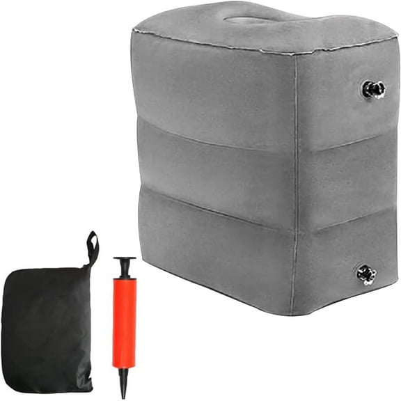 Inflatable Travel Foot Rest Pillow, Portable Adjustable Fast Inflatable Toddler Airplane Bed, for Sleeping Airplane - Kids/Adults Travel Essentials,Suitable for Office,Home and Any Travel