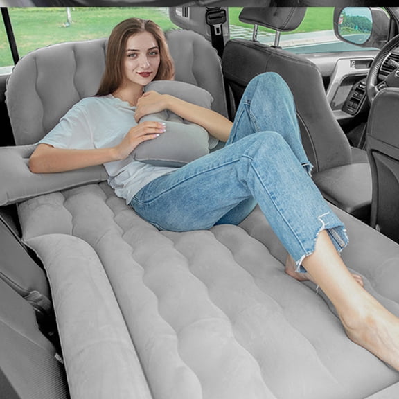 Inflatable Travel Mattress PVC Flocking Soft Sleeping Rest Cushion for Car SUV,SUV Inflatable Mat,Car Inflatable Bed
