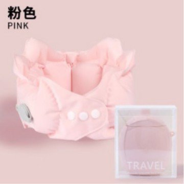 Inflatable Travel Neck Pillow, 2-in-1 Storage & Pump Design U Shaped Pillow, Adjustable Snap Button Neck Support Cushion, Compact Portable Head Rest for Airplane Car Office Nap