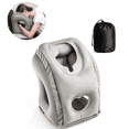 Breath Core Inflatable Travel Neck Pillow, Ergonomic Tray Table Pillow for Plane ...