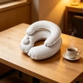 thumbnail image 1 of Inflatable Travel Neck Pillow, Press To Inflate Air Cushion, Double Layer Ergonomic Neck Support Pillow For Airplane Car Train Office Travel Rest Portable Head Support, 1 of 5