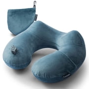 Inflatable Travel Neck Pillow for Airplane Sleeping Blow Up Neck Support Air Pillow Traveling on Plane Long Flights Washable
