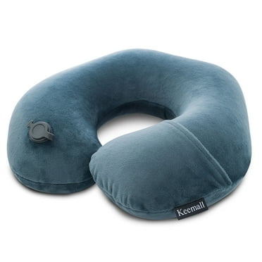 Inflatable Travel Neck Pillow for Airplane Train Car Washable Pillowcase U Shaped Office Napping Pillow