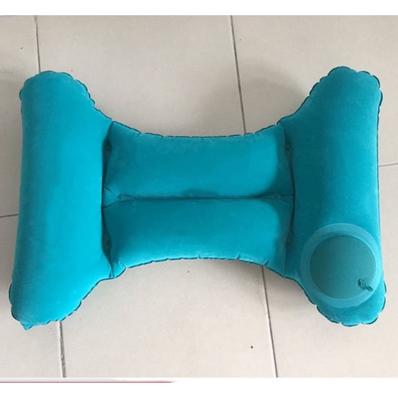 Inflatable Travel Nursing Waist Pillow, Blow Up Lumbar Body Back Support Pillow for Airplane Long Flight Journey Travel Airplane