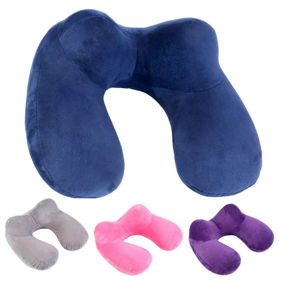 Inflatable Travel Pillow, Neck Pillow for Traveling, Airplane Travel Pillow Improved Support Design for Car Sleeping