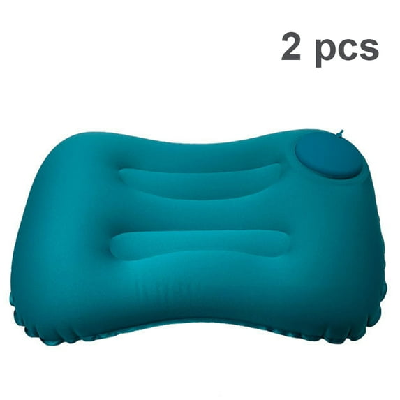 Inflatable Travel Pillow Protable Hand Press TPU Inflatable Pillow for Camping, Compressible Ergonomic Neck & Lumbar Support Perfect for Beach, Backpacking, Road Trips and Airplanes