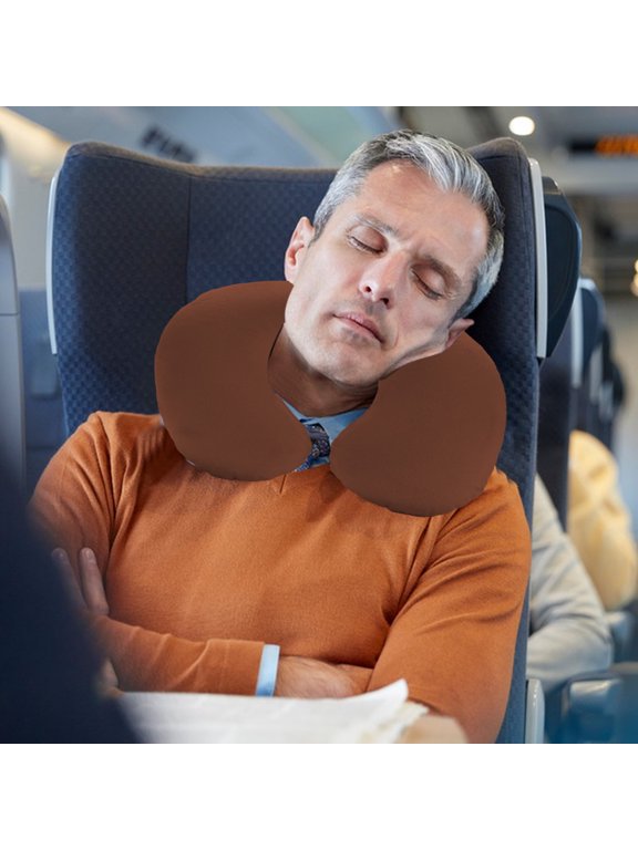 Inflatable Travel Pillow, Wuztai PVC Inflatable Neck Pillow, 360° Support C-Shaped Nap Pillow for Outdoor Travel Car Office